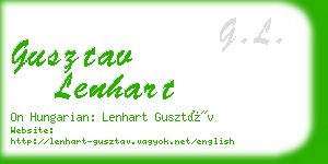 gusztav lenhart business card